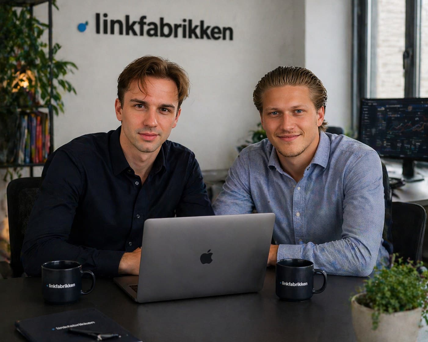 Loui Wagner og Alexander Matthiessen på kontoret i Helsingør